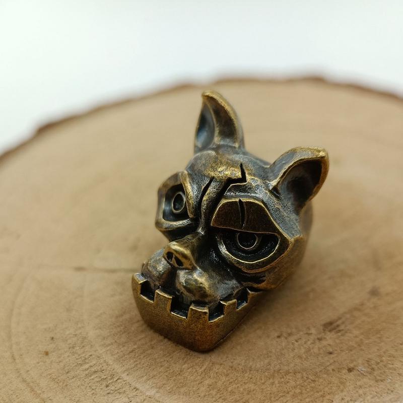 Bulldog Head Brass Knife Bead  - Edc Carry Pack 评论和价格
