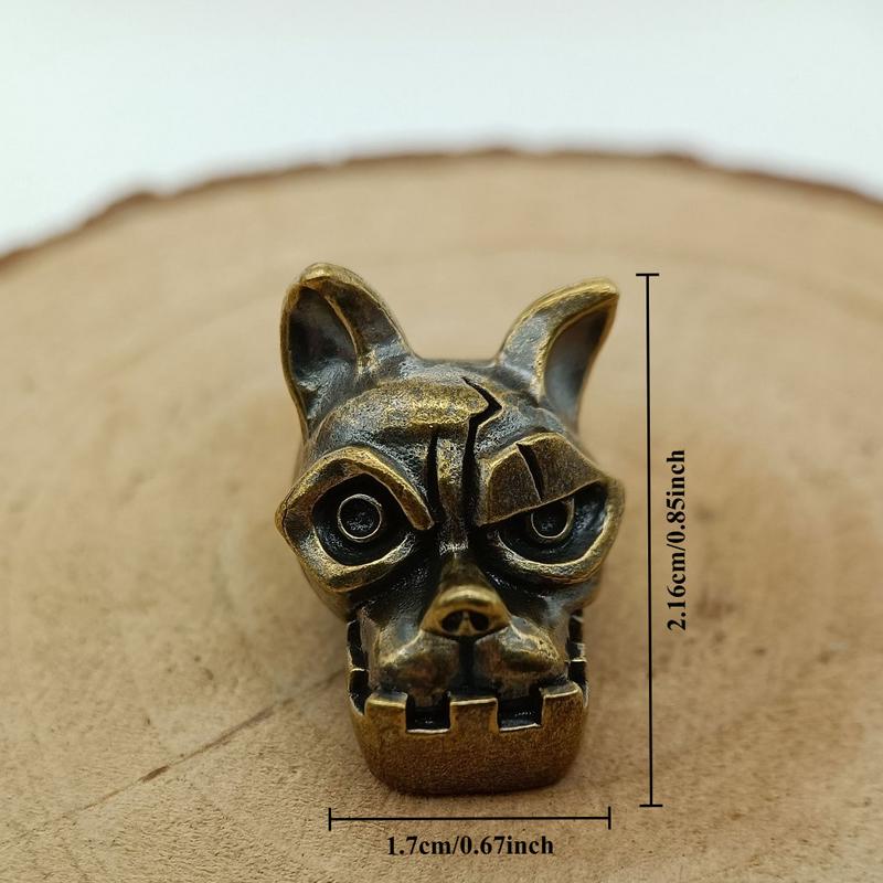 Bulldog Head Brass Knife Bead  - Edc Carry Pack 评论和价格