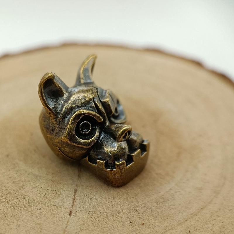 Bulldog Head Brass Knife Bead  - Edc Carry Pack 评论和价格