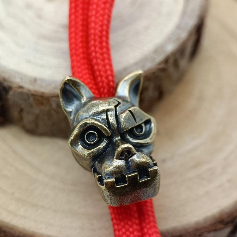 Bulldog Head Brass Knife Bead  - Edc Carry Pack 评论和价格