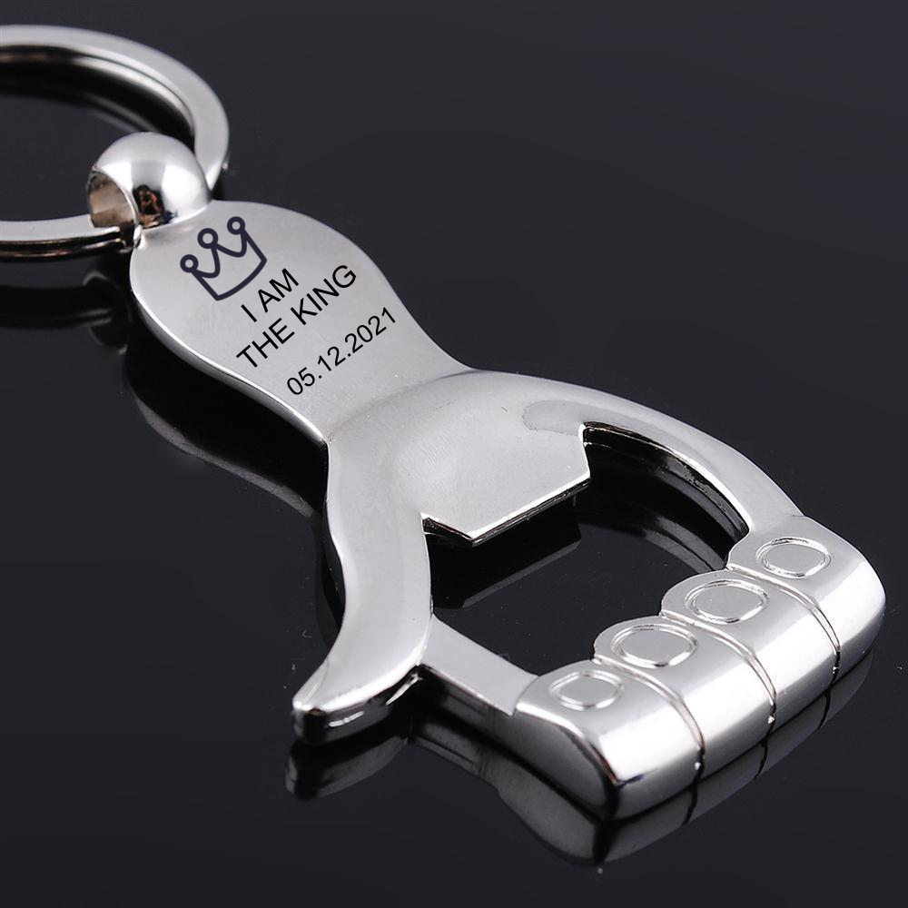 Custom Text Logo Keychain Thum - Bottle Opener Keyring 评论和价格