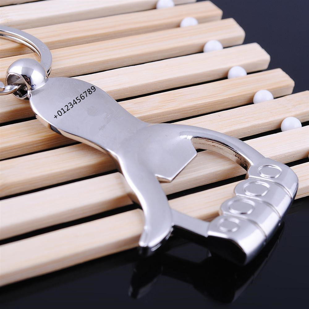 Custom Text Logo Keychain Thum - Bottle Opener Keyring 评论和价格