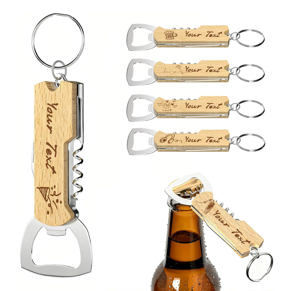 Custom Engraved Logo Bottle Op - Bottle Opener Keyring 评论和价格